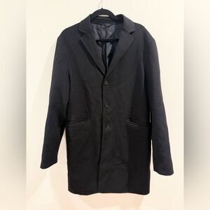 Jil Sander Black Wool Cashmere Coat Jacket Overcoat Mens 52